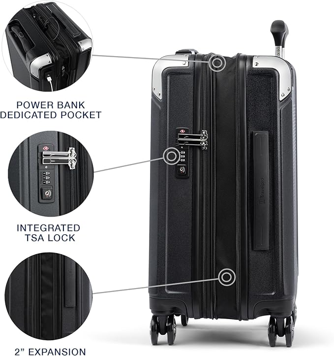 Travelpro Platinum Elite Hardside Expandable Carry on Luggage, 8 Wheel Spinner - Image 4