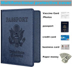 Herain Passport Holder 2Pcs, Passport Cover Wallet Case - Image 5