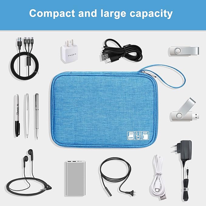 SELLYFELLY Travel Electronics Organizer Portable Cable Organizer Bag - Image 3