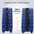 Merax Luggage sets of 3 Piece Carry on Luggage Airline Approved, Hard Case - Image 2