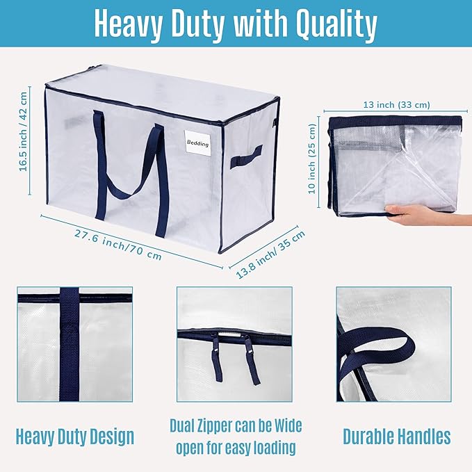 VENO 6 Pack Moving Bags, Heavy Duty, Moving Boxes Alternative, Packing Storage - Image 3
