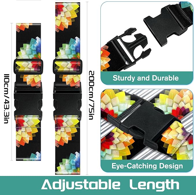Slohif Luggage Straps for Suitcases Travel Belt Accessories Luggage Connector - Image 2