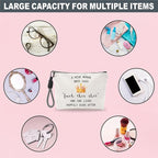 Funny Make Up Bag For Woman, Cosmetic Bag With Hand Strap - Lined Toiletry Bag, Minimalism Pouch, A Wise Woman Once Said F This... Organizer With Zipper, Women Essentials & Accessories - B11