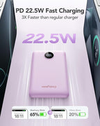 Mini Portable Charger with Built-in Cables 22.5W Fast Charging Power Bank USB-C - Image 3