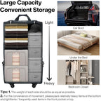 mixi Travel Bag with Wheels Expandable Foldable Luggage Bag Collapsible Rolling - Image 6