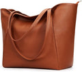KALIDI Large Tote Bag Vegan Leather Casual Zipper Work Bag Weekender Hobo by KALIDI