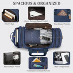 Gonex Canvas Duffle Bag 60L Travel Duffel Overnight Weekend Bag - Image 5