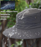 Home Prefer UPF50+ Mens Sun Hat Wide Brim Fishing Hat Sun Protection Beach - Image 2