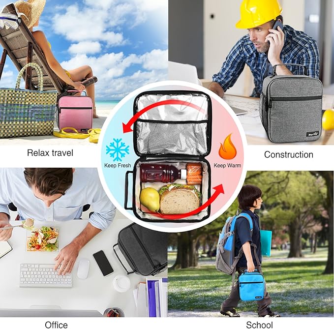 Hap Tim Insulated Lunch Box for Men, Reusable Lunch Bag for Women, Spacious - Image 7