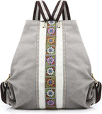 Goodhan Women Canvas Backpack Daypack Casual Shoulder Bag, Vintage Heavy-duty by Goodhan