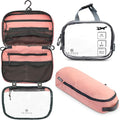 Toiletry Bag Kit Set: Hanging Travel Toiletry Bag + 311 TSA Cosmetic Liquid Bag by TRIPPEDTravelGear