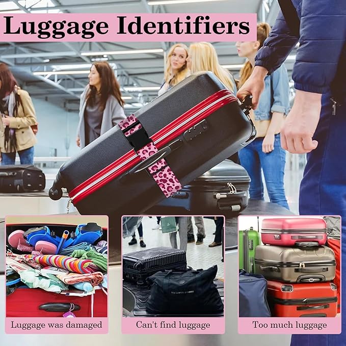Leopard Luggage Straps for Suitcases TSA Approved, Luggage Identifiers for - Image 6