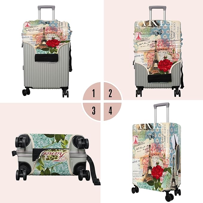 Travel Luggage Cover Suitcase Protector Fits 18-32 Inch Wheel Covers - Image 3