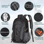 RAINSMORE Hiking Backpack 40L Waterproof Camping Backpack Lightweight Packable - Image 2