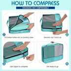 5 Pcs Packing Cubes for Suitcase Large Travel Cubes Carry on Luggage Organizer - Image 3