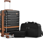 Carry On Luggage 3 Piece Lightweight Travel Luggage Set, YKK Zippers Expandable by Unknown