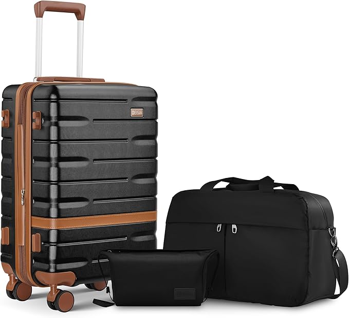 Carry On Luggage 3 Piece Lightweight Travel Luggage Set, YKK Zippers Expandable by Unknown