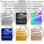 Stainless Steel Personalized Luggage Tags - Image 2