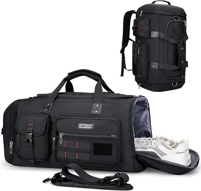 WITZMAN Travel Duffel Bags for Men Large Carry On Weekender Overnight Bag 3 in by WITZMAN