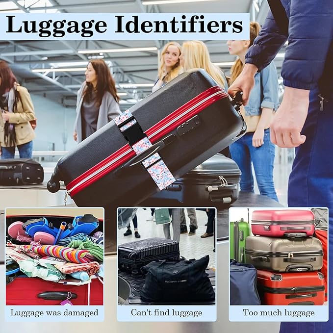Cherry Blossoms Luggage Straps for Suitcases TSA Approved, Luggage Identifiers - Image 6