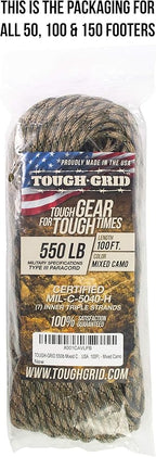 TOUGH-GRID 550 Paracord Rope Nylon Parachute Cord, Made in USA Survival Kit - Image 4