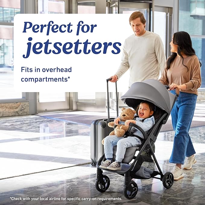 Graco Ready2Jet Travel System – Overhead Friendly Compact Travel Stroller - Image 6