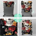 Luggage Cover Suitcase Protector Plus 1 Luggage Tag, Sugar Rose Skull Travel - Image 7