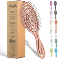 Ninabella Detangling Hair Brush for Women & Men - Does not Pull - Straightening Brushes for Straight & Curly Hair - Unique Spiral Hairbrush - Rose Gold