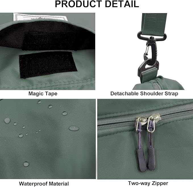 Travel Duffle Bag, Waterproof Sport Tote Gym Bag - Image 5