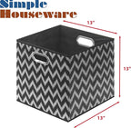 SIMPLE HOUSEWARE 13-Inch Collapsible Fabric Cube Storage Bin - Image 6