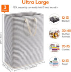Lifewit 3 Pack Laundry Hamper Large Collapsible Laundry Baskets, Freestanding - Image 3