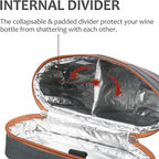 Tirrinia 2 Bottle Wine Gift Tote Carrier - Image 3