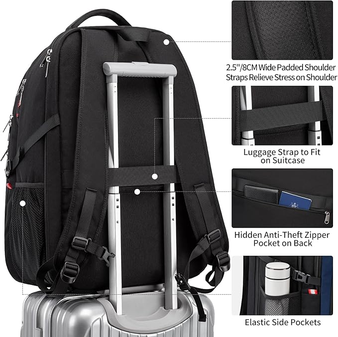 Travel Laptop Backpack, 18.4 inch Extra Large Backpack - Image 6