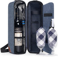 ALLCAMP Wine Tote Bag with Cooler Compartment，Picnic Set Carrying Two Sets of by ALLCAMPOUTDOORGEAR