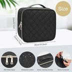 Relavel Travel Makeup Bag With Light Up Mirror, Cosmetic Train Case with LED - Image 3