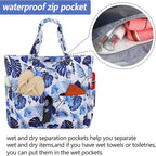 LEDAOU Large Beach Tote Bag Women Waterproof Sandproof Zipper Beach Tote Bag - Image 7