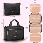 Gifts for Women, Initial Toiletry Makeup Bag Hanging Cosmetic Organizer - Image 2