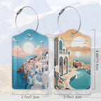 Greek Island Sunset Landscape On The Sea Luggage Tags - Image 2