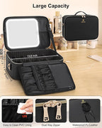 Relavel Makeup Bag with LED Mirror Travel Train Case Large Cosmetic Bags - Image 6