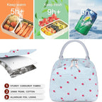 Bluboon Lunch Bag for Women Men Cute Corduroy Lunch Tote Bags Reusable - Image 8