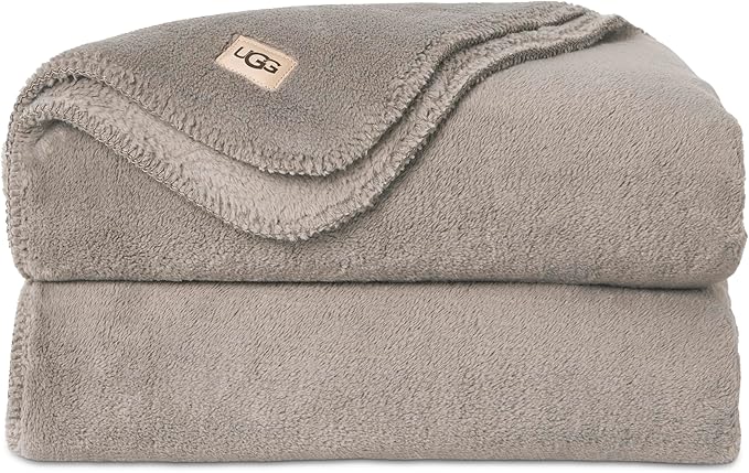UGG Whitecap Plush Throw Blanket Fleece Lightweight Soft Throw by UGG
