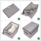 Large 42 Quarts Fabric Storage Bins - Image 3