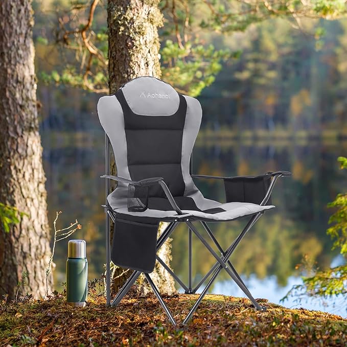 Camping Chairs for Heavy People, Folding Chairs for Outside Outdoor Folding - Image 2