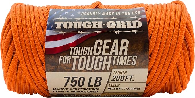 TOUGH-GRID 750 Paracord Rope Nylon Parachute Cord, Made in USA Survival Kit - Image 4