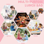 Bluboon Lunch Bag for Women Men Cute Corduroy Lunch Tote Bags Reusable - Image 2