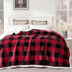PU MEI Sherpa Fleece Throw Blanket 60" x 80" Reversible Plush Fluffy Large Big - Image 6