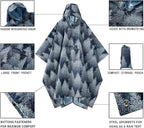 salamra Hooded Rain Poncho Waterproof Raincoat Jacket - Image 3