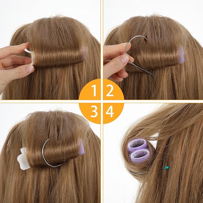 20pcs Hot Roller Pins, 1.75 Inch Electric Hot Roller Clips for Electric Rollers, Replacement Clips for Hot Rollers Securing Clip Styling Tools and Appliances Silver