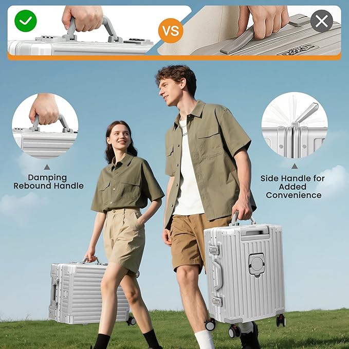 Carry On Luggage 22x14x9 Airline Approved, Zipperless Luggage Carry On - Image 7