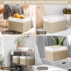 Large 17" 42 Quarts Collapsible Stackable Storage Bins - Image 8